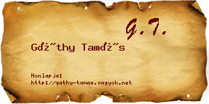 Gáthy Tamás névjegykártya