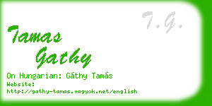 tamas gathy business card